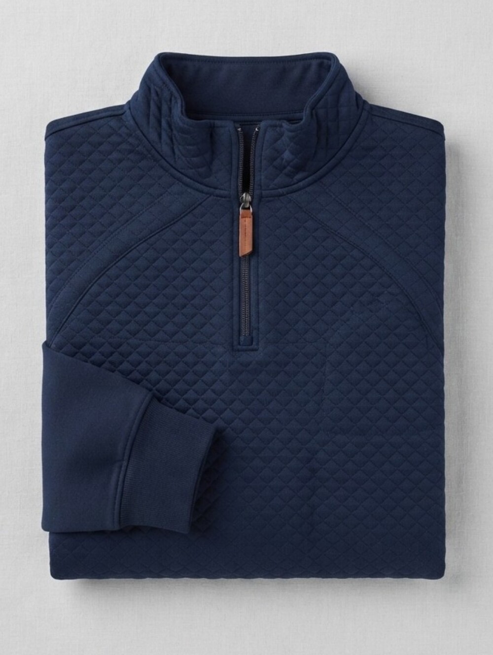 Navy Quilted Sweater